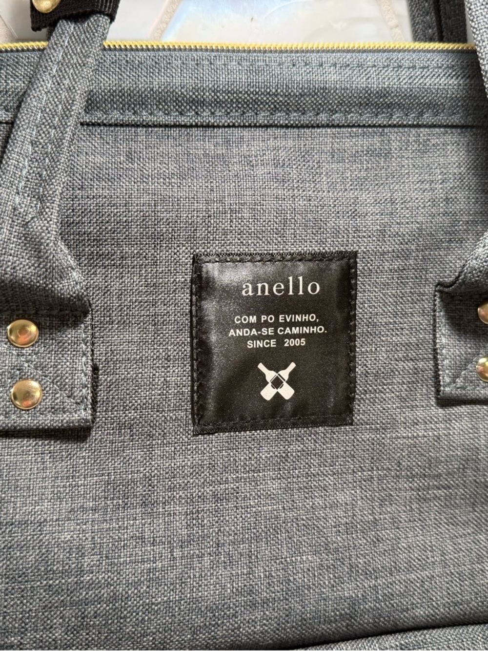 Authentic Anello Classic "Kuchigane" Backpack – Heather Grey NWT Wide Opening - Picture 2 of 11